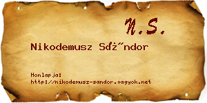 Nikodemusz Sándor névjegykártya